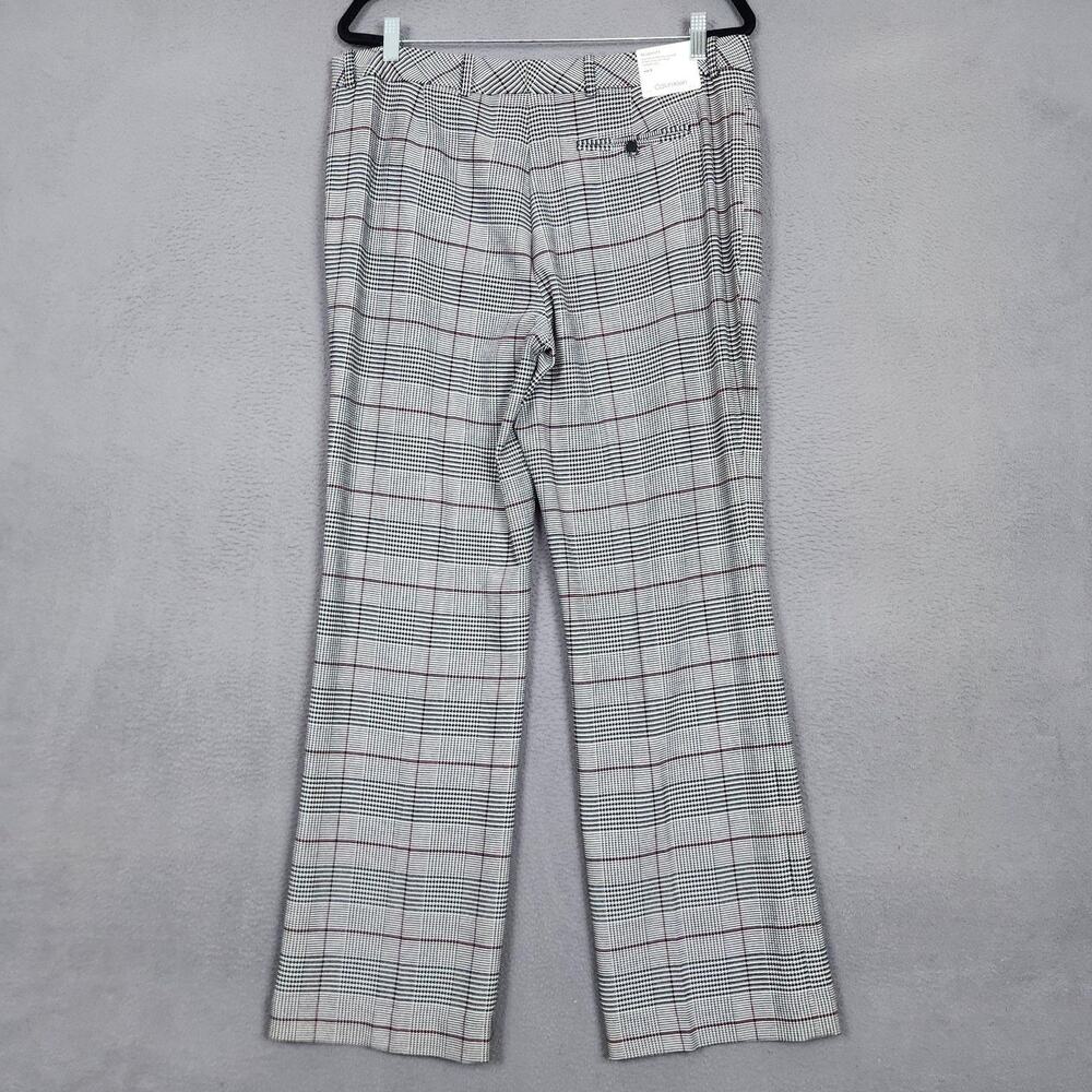 Calvin Klein Dress Pants Womens 12 Gray Plaid Modern Fit Slim Tapered Stretch - Picture 2 of 16